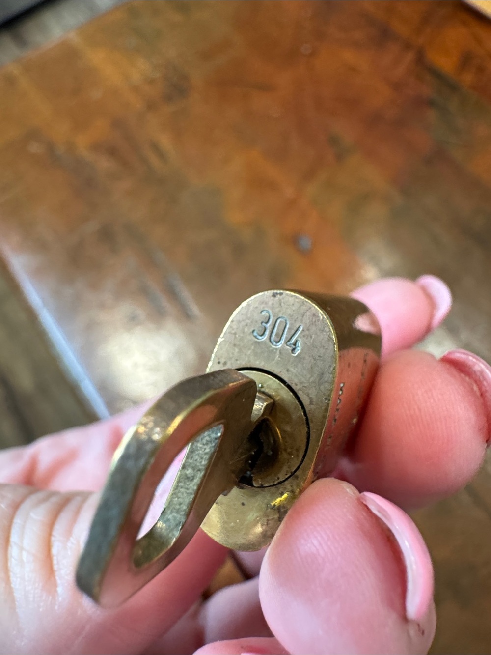 Louis Vuitton Gold Brass Padlock with Matching Key - Picture 3 of 3